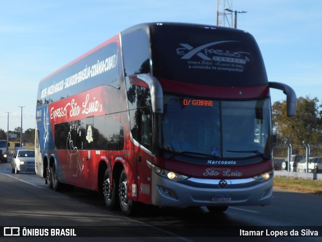 Expresso São Luiz 9080 na cidade de Goiânia, Goiás, Brasil, por Itamar Lopes da Silva. Número da foto: #13242943.