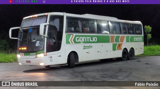 Empresa Gontijo de Transportes 21035 na cidade de Montes Claros, Minas Gerais, Brasil, por Fábio Paixão. Número da foto: #13241501.