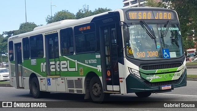 Transportes Mageli RJ 167.002 na cidade de Rio de Janeiro, Rio de Janeiro, Brasil, por Gabriel Sousa. Número da foto: #13242050.