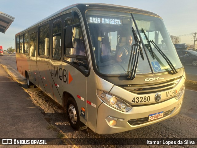 MOBI Transporte 43280 na cidade de Aparecida de Goiânia, Goiás, Brasil, por Itamar Lopes da Silva. Número da foto: #13242969.