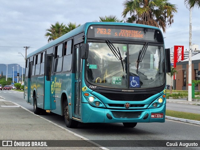Transporte Coletivo Estrela 1207 na cidade de São José, Santa Catarina, Brasil, por Cauã Augusto. Número da foto: #13241198.