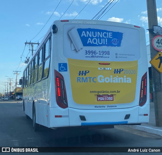 HP Transportes Coletivos 20020 na cidade de Goiânia, Goiás, Brasil, por André Luiz Canon. Número da foto: #13242940.