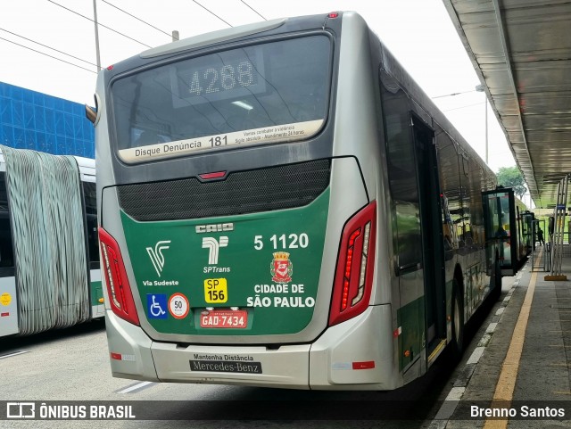 Via Sudeste Transportes S.A. 5 1120 na cidade de São Paulo, São Paulo, Brasil, por Brenno Santos. Número da foto: #13241326.
