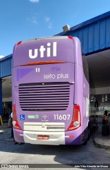 UTIL - União Transporte Interestadual de Luxo 11607 na cidade de Pouso Alegre, Minas Gerais, Brasil, por João Vitor Almeida de Moura. Número da foto: #:id.