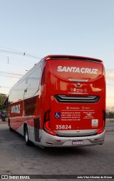 Viação Santa Cruz 35824 na cidade de Pouso Alegre, Minas Gerais, Brasil, por João Vitor Almeida de Moura. Número da foto: #13243415.