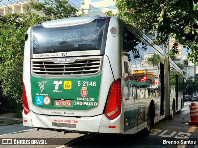 Via Sudeste Transportes S.A. 52146 na cidade de São Paulo, São Paulo, Brasil, por Brenno Santos. Número da foto: #13245403.