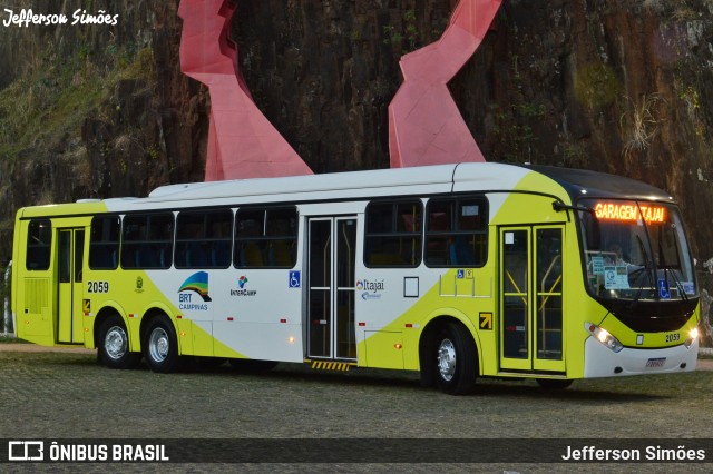 Itajaí Transportes Coletivos 2059 na cidade de Campinas, São Paulo, Brasil, por Jefferson Simões. Número da foto: #13245430.