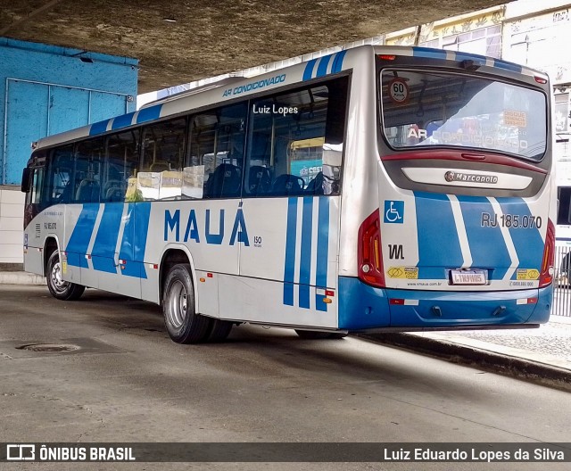 Viação Mauá RJ 185.070 na cidade de São Gonçalo, Rio de Janeiro, Brasil, por Luiz Eduardo Lopes da Silva. Número da foto: #13245691.