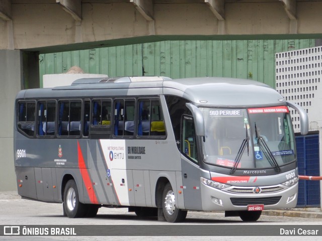 BR Mobilidade Baixada Santista 9901 na cidade de Santos, São Paulo, Brasil, por Davi Cesar. Número da foto: #13245590.