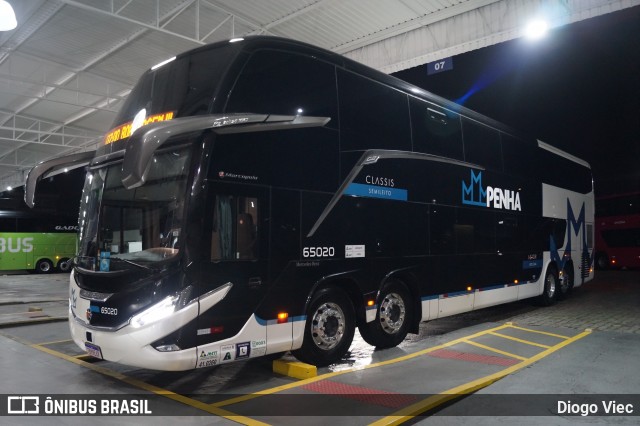 Empresa de Ônibus Nossa Senhora da Penha 65020 na cidade de Balneário Camboriú, Santa Catarina, Brasil, por Diogo Viec. Número da foto: #13246770.