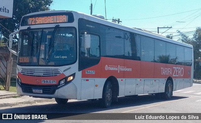 Maravilha Auto Ônibus ITB-06.02.075 na cidade de Itaboraí, Rio de Janeiro, Brasil, por Luiz Eduardo Lopes da Silva. Número da foto: #13246894.