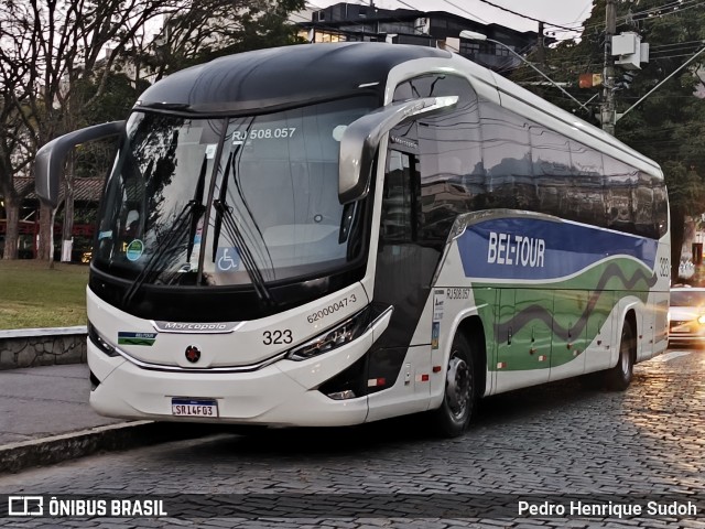 Bel-Tour Transportes e Turismo 323 na cidade de Nova Friburgo, Rio de Janeiro, Brasil, por Pedro Henrique Sudoh. Número da foto: #13245870.