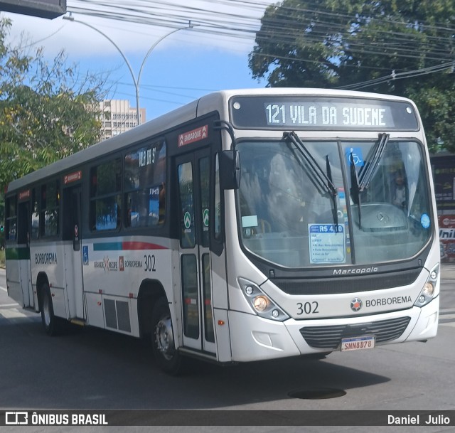 Borborema Imperial Transportes 302 na cidade de Recife, Pernambuco, Brasil, por Daniel  Julio. Número da foto: #13244380.