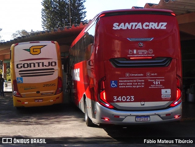 Viação Santa Cruz 34023 na cidade de Três Corações, Minas Gerais, Brasil, por Fábio Mateus Tibúrcio. Número da foto: #13245837.