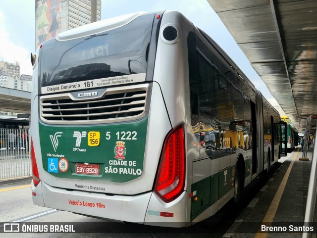 Via Sudeste Transportes S.A. 5 1222 na cidade de São Paulo, São Paulo, Brasil, por Brenno Santos. Número da foto: #13245388.