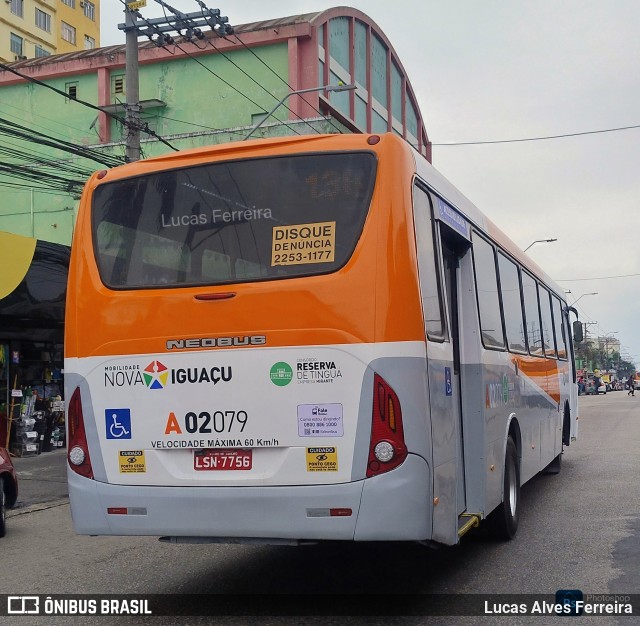 Viação Mirante A02079 na cidade de Nova Iguaçu, Rio de Janeiro, Brasil, por Lucas Alves Ferreira. Número da foto: #13245313.