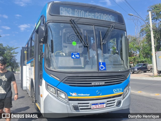 Viação Redentor C47616 na cidade de Rio de Janeiro, Rio de Janeiro, Brasil, por Danyllo Henrique. Número da foto: #13245260.