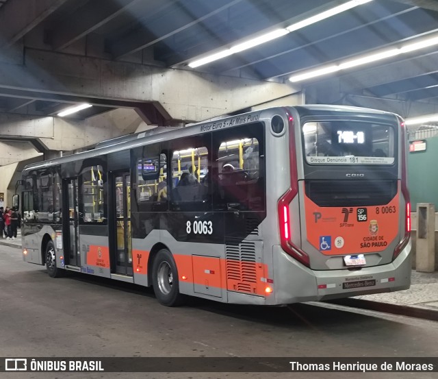 TRANSPPASS - Transporte de Passageiros 8 0063 na cidade de São Paulo, São Paulo, Brasil, por Thomas Henrique de Moraes. Número da foto: #13245129.