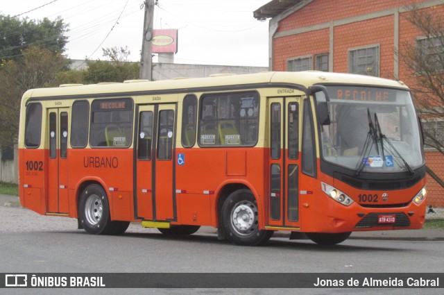 Auto Viação São José dos Pinhais 1002 na cidade de São José dos Pinhais, Paraná, Brasil, por Jonas de Almeida Cabral. Número da foto: #13245991.