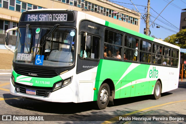 Viação Elite RJ 176.040 na cidade de Volta Redonda, Rio de Janeiro, Brasil, por Paulo Henrique Pereira Borges. Número da foto: #13249099.