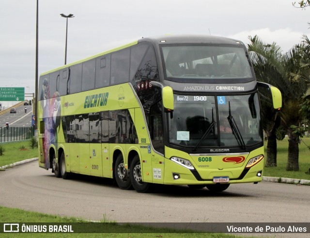 Eucatur - Empresa União Cascavel de Transportes e Turismo 6008 na cidade de Florianópolis, Santa Catarina, Brasil, por Vicente de Paulo Alves. Número da foto: #13247634.