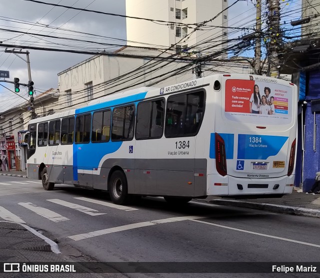 VUG - Viação Urbana Guarulhos 1384 na cidade de Guarulhos, São Paulo, Brasil, por Felipe Mariz. Número da foto: #13249869.