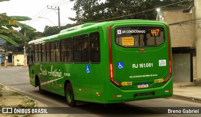 Transportes Santo Antônio RJ 161.081 na cidade de Rio de Janeiro, Rio de Janeiro, Brasil, por Breno Gabriel. Número da foto: #13247565.