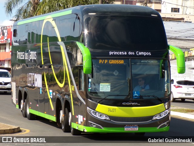 Expresso Princesa dos Campos 7401 na cidade de Ponta Grossa, Paraná, Brasil, por Gabriel Guachineski. Número da foto: #13249658.
