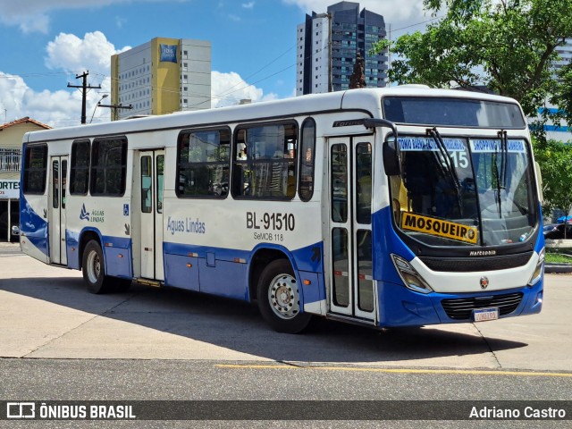 Transportes Águas Lindas BL-91510 na cidade de Belém, Pará, Brasil, por Adriano Castro. Número da foto: #13249747.