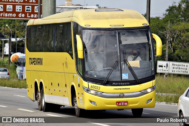Viação Itapemirim 60023 na cidade de Nossa Senhora do Socorro, Sergipe, Brasil, por Paulo Roberto. Número da foto: #13248061.