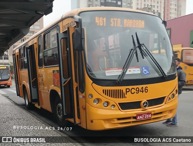 SPE VIA MOBILIDADE S/A PC946 na cidade de Curitiba, Paraná, Brasil, por BUSOLOGIA ACS Caetano. Número da foto: #13247459.