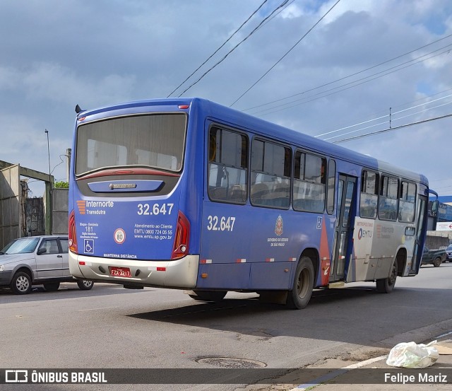 Viação Transdutra 32.647 na cidade de Guarulhos, São Paulo, Brasil, por Felipe Mariz. Número da foto: #13249846.