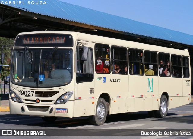 Araucária Transportes Coletivos 19027 na cidade de Araucária, Paraná, Brasil, por Busologia Gabrielística. Número da foto: #13249377.