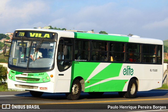 Viação Elite RJ 176.005 na cidade de Barra do Piraí, Rio de Janeiro, Brasil, por Paulo Henrique Pereira Borges. Número da foto: #13249083.