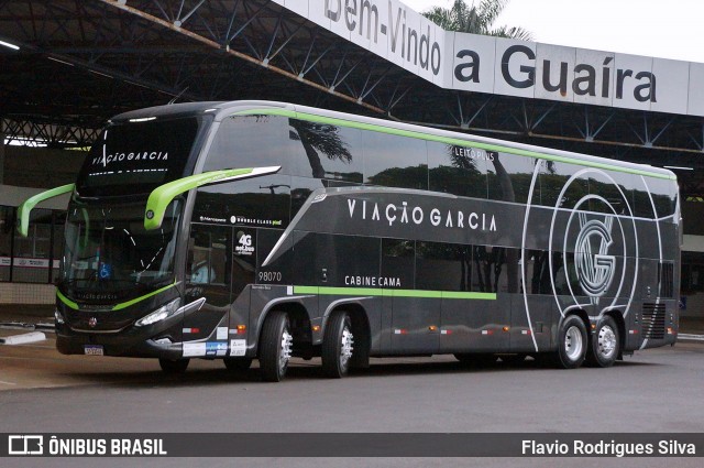 Viação Garcia 98070 na cidade de Guaíra, Paraná, Brasil, por Flavio Rodrigues Silva. Número da foto: #13248373.