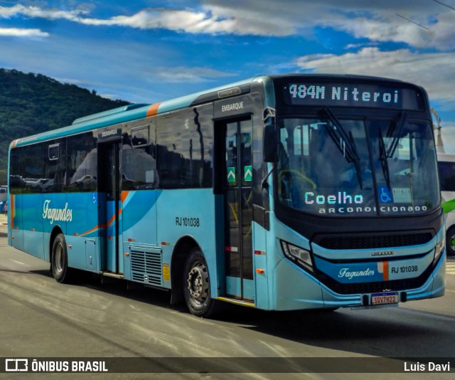 Auto Ônibus Fagundes RJ 101.038 na cidade de Niterói, Rio de Janeiro, Brasil, por Luis Davi. Número da foto: #13247955.