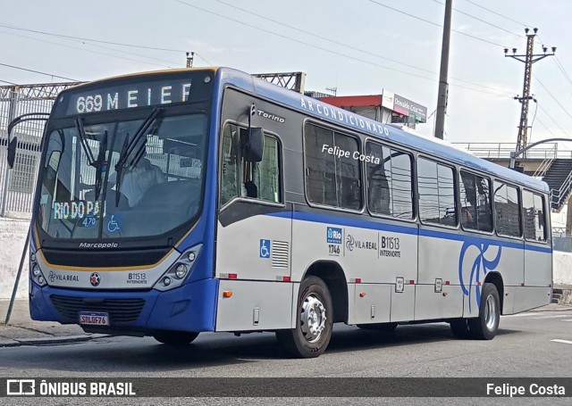 Viação Vila Real B11513 na cidade de Rio de Janeiro, Rio de Janeiro, Brasil, por Felipe Costa. Número da foto: #13247680.