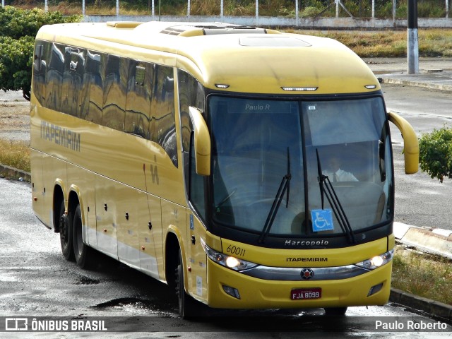 Viação Itapemirim 60011 na cidade de Aracaju, Sergipe, Brasil, por Paulo Roberto. Número da foto: #13248027.