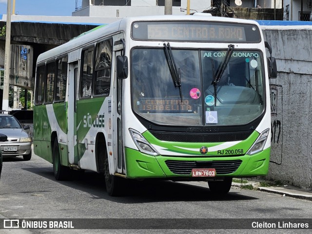 Viação São José RJ 200.058 na cidade de São João de Meriti, Rio de Janeiro, Brasil, por Cleiton Linhares. Número da foto: #13250467.