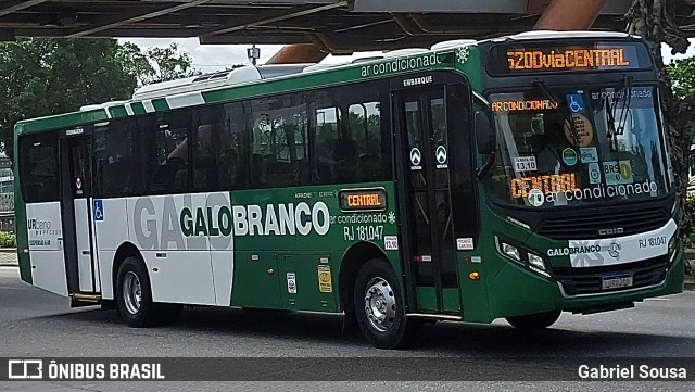 Viação Galo Branco RJ 181.047 na cidade de Rio de Janeiro, Rio de Janeiro, Brasil, por Gabriel Sousa. Número da foto: #13252122.
