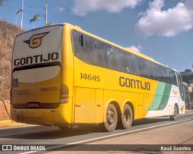 Empresa Gontijo de Transportes 14645 na cidade de Bela Vista de Minas, Minas Gerais, Brasil, por Kauã Saantos. Número da foto: #13250263.
