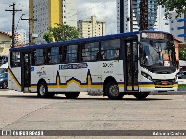 Belém Rio Transportes BD-036 na cidade de Belém, Pará, Brasil, por Adriano Castro. Número da foto: #13252779.