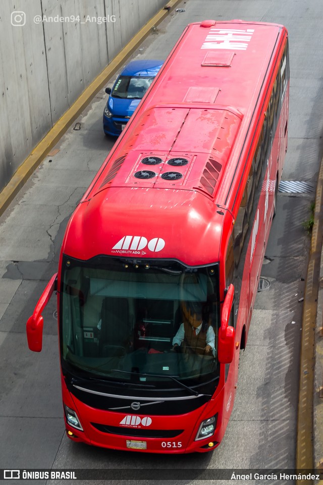 ADO - Autobuses de Oriente 0515 na cidade de Puebla, Puebla, México, por Ángel García Hernández. Número da foto: #13250349.