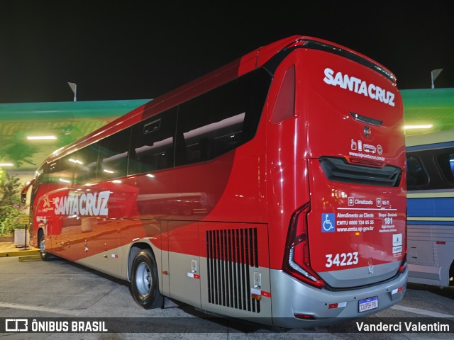 Viação Santa Cruz 34223 na cidade de Mogi Mirim, São Paulo, Brasil, por Vanderci Valentim. Número da foto: #13252840.