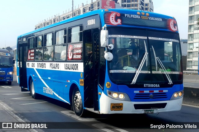 ETSIBOSA - Empresa de Transportes Simon Bolívar 30 na cidade de Santiago de Surco, Lima, Lima Metropolitana, Peru, por Sergio Palomo Vilela. Número da foto: #13250913.