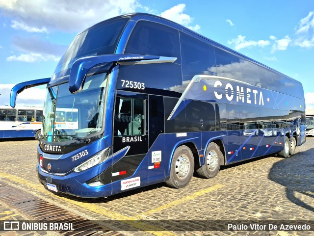 Viação Cometa 725303 na cidade de Franca, São Paulo, Brasil, por Paulo Vitor De Azevedo. Número da foto: #13252379.