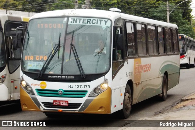Expresso Mangaratiba RJ 137.179 na cidade de Rio de Janeiro, Rio de Janeiro, Brasil, por Rodrigo Miguel. Número da foto: #13252232.