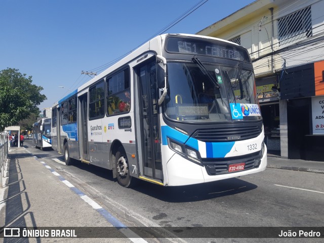 VUG - Viação Urbana Guarulhos 1332 na cidade de Guarulhos, São Paulo, Brasil, por João Pedro. Número da foto: #13251719.