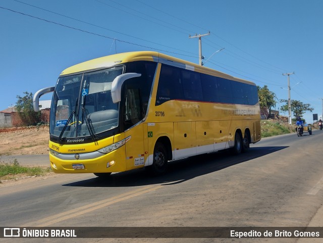 Viação Nova Itapemirim 20796 na cidade de Paulistana, Piauí, Brasil, por Espedito de Brito Gomes. Número da foto: #13250346.