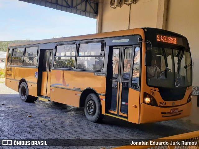 Viação Praiana 2908 na cidade de Porto Belo, Santa Catarina, Brasil, por Jonatan Eduardo Jurk Ramos. Número da foto: #13250255.